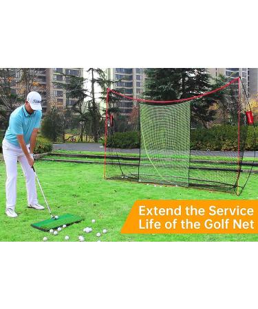 Golf Net with Mat - 10x7ft Hitting Net & Turf for Backyard Practice | Golf Driving Range Target - Buy Online on GoSupps.com