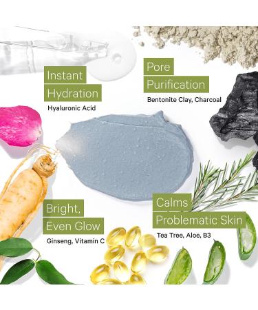 Tree to Tub Bentonite Clay Face Mask - Exfoliating & Pore Cleansing Mud Mask for Dry, Oily, Sensitive Skin - Moisturizing Facial Mask with Vitamin C, Green Tea, Pumpkin for Women & Men - Buy Online on GoSupps.com