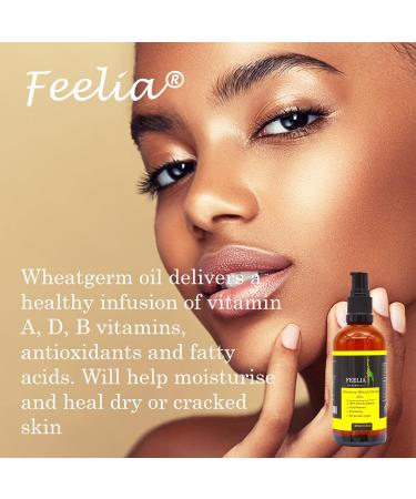 Feelia - Organic Wheat Germ Oil - Cold Pressed Rich in Vitamins E & A Nourishing & Moisturizing 100% Pure & Organic - Buy Online on GoSupps.com