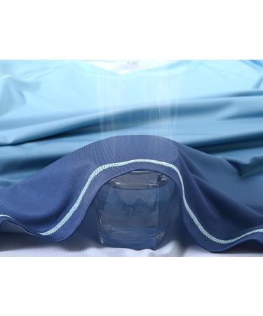 Yukaichen Men's Long-Sleeved Rashguard - Quick-Dry Breathable Swim Shirt in Color Gradient Blue for Surfing Fishing and Hiking - Buy Online on GoSupps.com