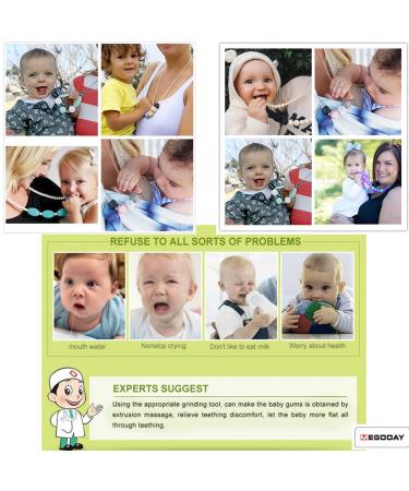 Sensory Chew Necklace for Kids & Adults | Teething Jewelry & Baby Teether | Oral Motor Aid | Soft Silicone | Adjustable | 2 Pack Grey Leaf - Buy Online on GoSupps.com