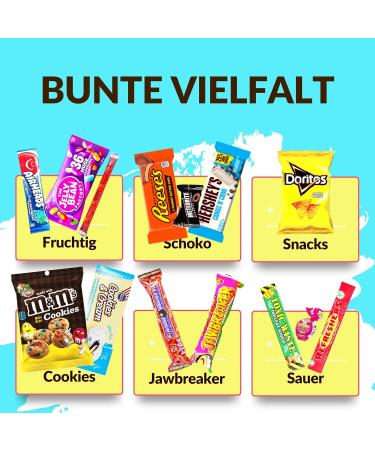 American Sweets Box - Authentic USA Treats & Global Candy Selection | Perfect for Candy Lovers - Buy Online on GoSupps.com