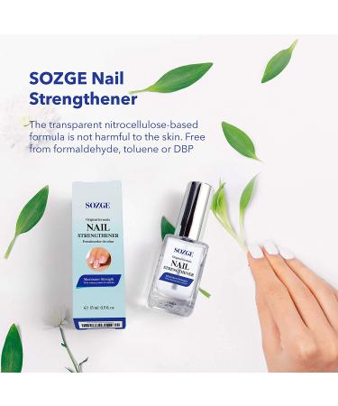 Extra Strong Nail Strengthener Serum - Top/Base Coat for Weak & Damaged Nails - Cuticle Care Growth Treatment - 1 Pack - Buy Online on GoSupps.com