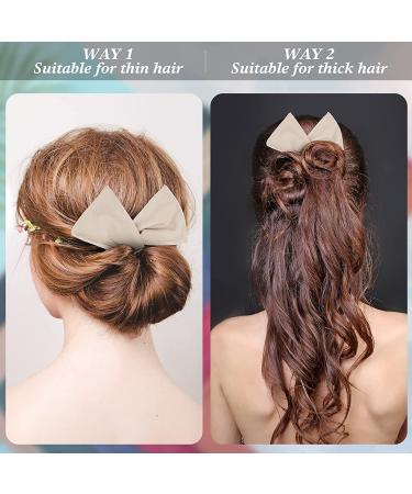 4-Pack Deft Hair Bun Makers - French Doughnut Style in Black, Khaki, Green & Dark Blue - Buy Online on GoSupps.com