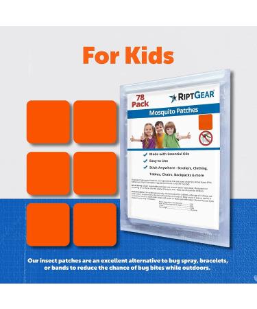 RiptGear Mosquito Patches - 78 Pack | Natural Citronella Stickers for Kids & Adults | DEET Free - Buy Online on GoSupps.com