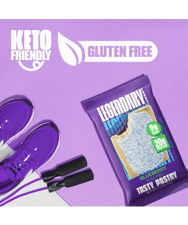Legendary Foods Blueberry Tasty Pastry 20g Protein Bar | Low Carb, Gluten Free, Keto Friendly | High Protein, No Sugar Added Snacks | On-The-Go Breakfast | 2.2oz (Pack of 8) - Buy Online on GoSupps.com