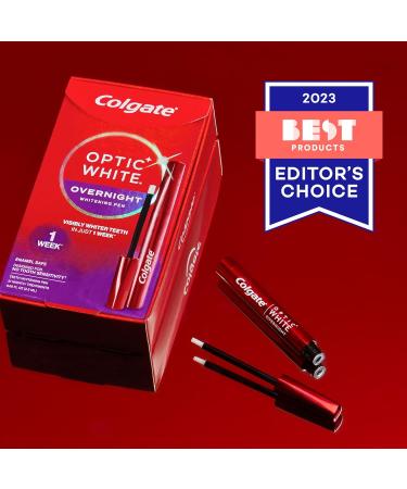 Colgate Optic White Overnight Teeth Whitening Pen - 35 Treatments for Effective Stain Removal - Buy Online on GoSupps.com