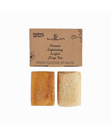 Goat Milk Soap | Natural Exfoliating Loofah Soap Bar | Handmade Soap for Face and Body Soap with Loofah Inside Luffa Soap Bar | Organic Bath Sponge for Men and Women Nourishing Hydrating