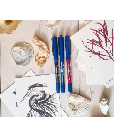 Uni-Ball Eye Ocean Care UB-157ROP 0.7mm Fine Ballpoint Pen - Water-Repellent Blue Ink for Writing Drawing & Art (5-Pack) - Buy Online on GoSupps.com