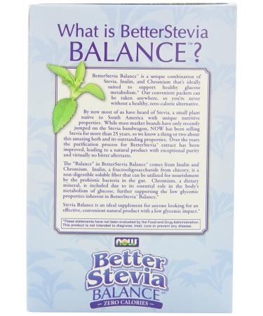 NOW Foods Stevia Balance 100 Packets - Pack of 3 | Natural Sweetener for a Healthy Lifestyle - Buy Online on GoSupps.com