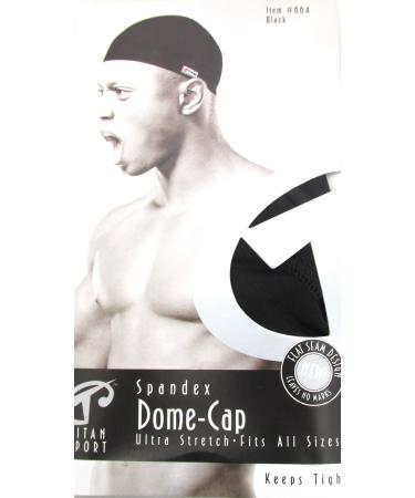 Titan Sport Spandex Dome Cap Black