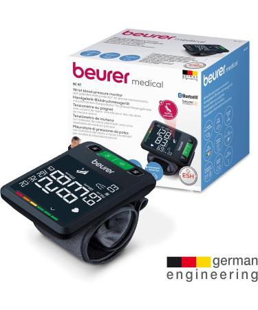 Beurer BC 87 Wrist Blood Pressure Monitor - App Connection Clinically Validated XL Display Arrhythmia Detection & Risk Indicator | Shop Internationally! - Buy Online on GoSupps.com