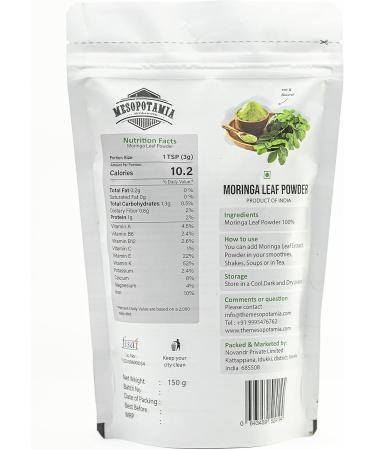 Mesopotamia Indian Moringa leaf powder 300 Gram - Buy Online on GoSupps.com