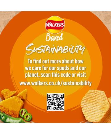 Walkers Oven Baked Cheese & Jalapeno Crisps 6 x 22g - Deliciously Spicy Snack Pack - Buy Online on GoSupps.com