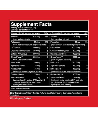 Gorilla Mode Nitric Stimulant Free Pre-Workout - Watermelon Flavor - 700g - Massive Pumps, Vasodilation, Power - Best Tasting and Most Effective - Buy Online on GoSupps.com