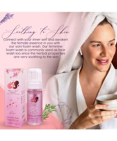 Yoni Feminine Foam Wash - Natural Herbal Cleanser for Women | pH Balance Menstrual Support & Odor Control (5 oz - Buy Online on GoSupps.com