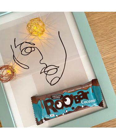Buy Roobar Almond & Coconut Chocolate Coated Bars - 100% Organic Vegan Gluten-Free No Refined Sugar - 16 x 30g Bundle - Buy Online on GoSupps.com