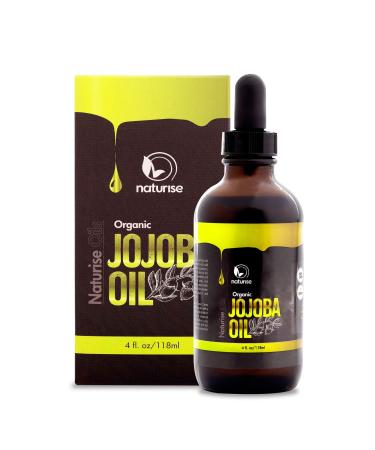 Naturise - Organic Jojoba Oil  Cold-Pressed Jojoba Oil for Skin and Hair Care  Unrefined and Unfiltered Golden Jojoba Oil with Vitamins B  E  and Minerals  No Artificial Fillers and GMOs  4 fl. oz 4 Fl Oz (Pack of 1)