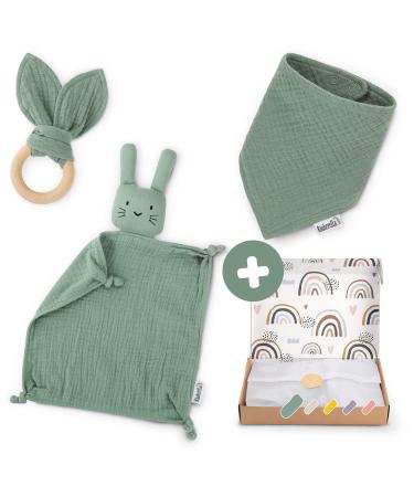 R uberella Baby Gift Set for Boys & Girls - Includes Gift Card Comforter Teething Ring & Mint Bib - Perfect Newborn Present - Buy Online on GoSupps.com