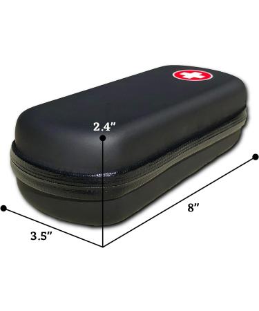 CozmicDriftr EpiPen Carrying Case - Water Resistant Medical Travel Organizer for 2 Epipens, Auvi-Q, Eye Drops, Nasal Sprays | Durable Allergy Supply Holder in Black - Buy Online on GoSupps.com