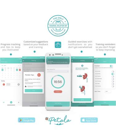 Silicone Pelvic Floor Muscle Dilators 5-Piece Kit for Women - With Smartphone App - Strengthen and Tone Pelvic Muscles Easily - Buy Online on GoSupps.com