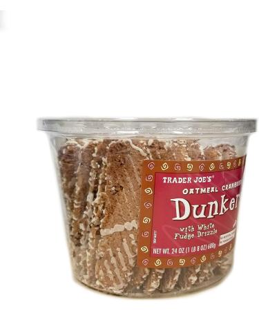 Trader Joe's Oatmeal Cranberry Dunkers with White Fudge Drizzle - Buy Online on GoSupps.com