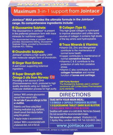 Vitabiotics Jointace Max Tablets - 84 Tablets | Targeted Joint Support Formula - Buy Online on GoSupps.com