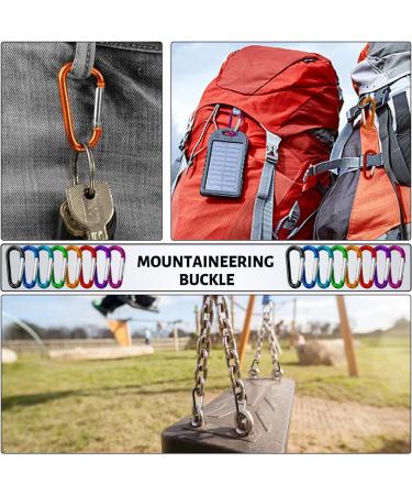 40 StK Colorful Carabiner Hooks Set | 4mm Small Snap Hook Keyring for Backpack Dog Leash Camping & Fishing - International Shipping Available - Buy Online on GoSupps.com