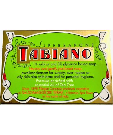 Tabiano Sulfur Soap for Acne and Oily Skin - 4.4 oz | International Shipping Available - Buy Online on GoSupps.com