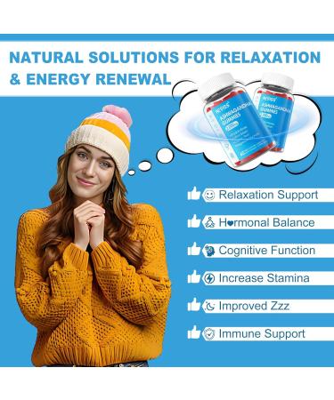 Buy Sugar Free Ashwagandha Gummies 2000mg | Natural Relaxation & Energy Supplement | 60 Counts - Buy Online on GoSupps.com