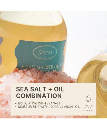 Saltea Salt Shower Oil - Non-Greasy Cleansing & Hydrating Jojoba & Argan Oil Paraben & Sulfate Free Skin Care - 11.8 Oz for Soft Skin - Buy Online on GoSupps.com