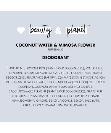 Love Beauty And Planet Deodorant Coconut & Mimosa Flower 2.95 Oz - Pack of 4 - Buy Online on GoSupps.com