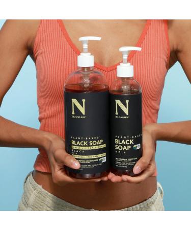 Dr. Natural Multi-Purpose Black Liquid Soap - Gel douche africain - Doux pour mains et corps - Hydratant lutte contre l acn - 946 ml - Buy Online on GoSupps.com