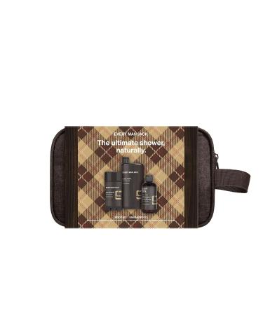 Every Man Jack Sandalwood Bath & Body Gift Set | Grooming Essentials for Men | Body Wash 2-in-1 Shampoo Deodorant + Dopp Bag - Clean Ingredients Perfect Gift - Buy Online on GoSupps.com