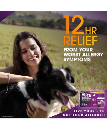 Allegra Adult 12-Hour Non-Drowsy Antihistamine Tablets, 60 mg - 24 Count - Buy Online on GoSupps.com