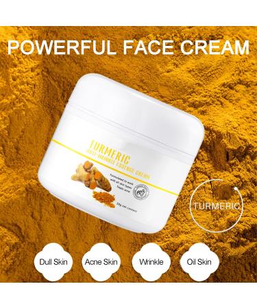 Turmeric Face Cream - Natural Moisturizer for Face & Body | Anti-Aging Turmeric Facial Cream for All Skin Types - Smooths Fine Lines & Wrinkles - Buy Online on GoSupps.com
