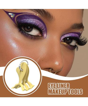 Eyeliner Stencils 3 Piece Applicator Template for Beginners Eyeshadow Eyelash Shaper Aid Beauty Tool for Business Stage Performance Dates Home Yellow - Buy Online on GoSupps.com