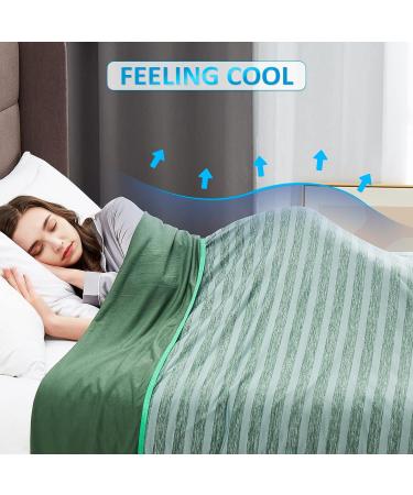 Guohaoi Cooling Blanket for Hot Sleepers | Lightweight Summer Cool Fiber Blanket | 100% Oeko-Tex Certified | Breathable & Ultra Cold | Twin Full Size 60''x90'' Green - Buy Online on GoSupps.com