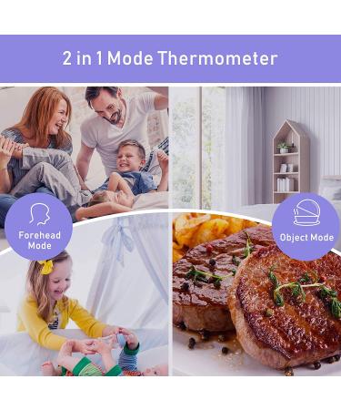 Touchless Forehead and Object Thermometer - Fast & Accurate Dual-Mode 2-in-1 Thermometer in Black - Buy Online on GoSupps.com