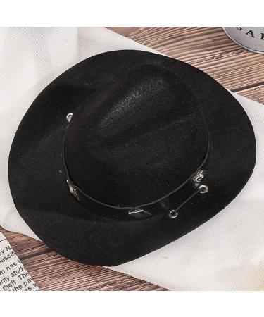 AWOCAN Dog Cowboy Hat and Bandana Set - Pet Costume for Cosplay Parties - Black - Buy Online on GoSupps.com