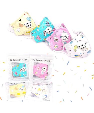 Kids Premium Cotton Reusable Masks - Washable with Breather Valve & Filter Pocket (Set of 4 Colors) - International Shipping Available - Buy Online on GoSupps.com