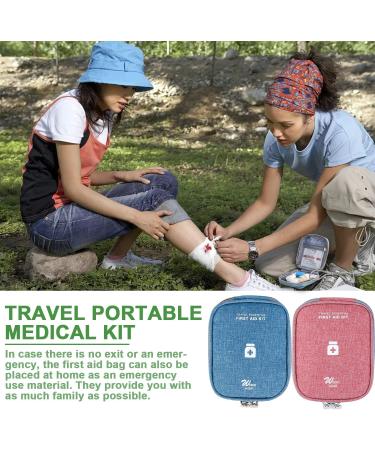 Rnhdly 2-Piece Travel Pharmacy Bag | Waterproof Mini First Aid Bag for Medication Emergency Essentials | Portable & Compact for Office Travel & Camping - Buy Online on GoSupps.com