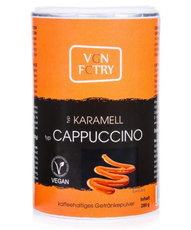 VGN FCTRY - Instant coffee - Type: vegetable cappuccino alternative caramel - 280g - vegan soy-free gluten-free - Buy Online on GoSupps.com