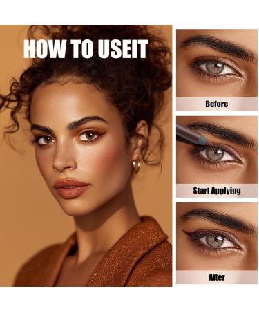 Eye Pencil Gel Eye Pencil with Sharpener Waterproof Long Lasting Liner for Women and Girls 3chocolate - Buy Online on GoSupps.com