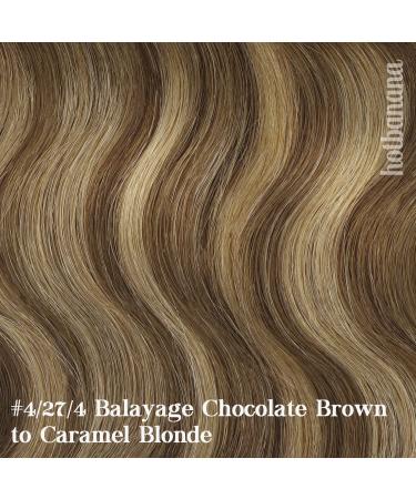 Hotbanana Clip-in Hair Extensions | Real Remy Hair Balayage Chocolate Brown to Caramel Blonde | 40cm 120g - 7 Piece Set - Buy Online on GoSupps.com