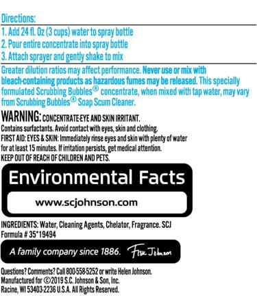Scrubbing Bubbles Multi-Surface Bathroom Cleaner Concentrate - 2.9 oz Refill Bottles (Pack of 1) - Effective Convenient & Eco-Friendly Cleaning Solution for a Sparkling Bathroom - Buy Online on GoSupps.com