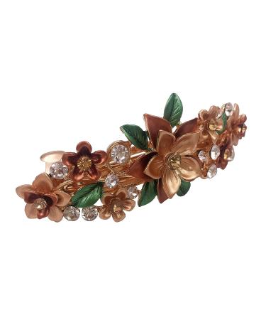 4PCS Luxurious Flower Metal French Barrettes Hair Clasps for Women and Girls - Buy Online on GoSupps.com