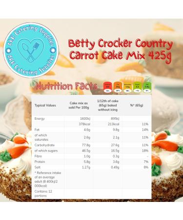 Country Carrot Betty Crocker Cake Mix 425g - Buy Online on GoSupps.com
