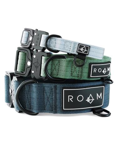 Made to ROAM Premium Dog Collar - Adjustable Heavy Duty Nylon Collar with Quick-Release Metal Buckle Oregon Haze Size 4