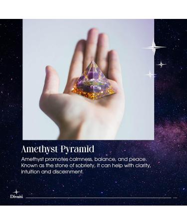 5cm Amethyst Ball Tree of Life Orgone Pyramid for Nature Reiki Healing Chakra - Moonstone Crystal Energy Tower with Amethyst Ball - Crushed Stone Jewelry - Buy Online on GoSupps.com